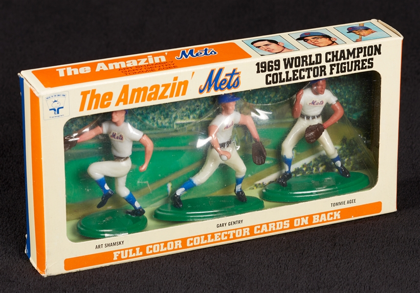 1970 Transogram The Amazin Mets MIB Shamsky, Gentry and Agee Figures (3)