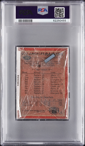 1983 Topps Football Cello Pack - Mike Singletary RC Top (Graded PSA 9)