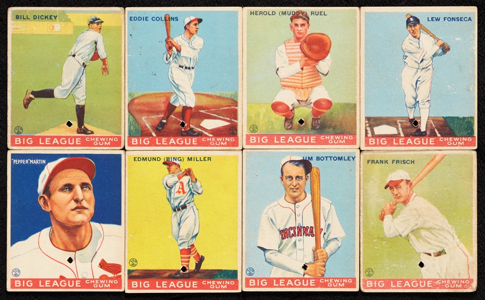 1933 Goudey Baseball Group, Five HOFers, Plus Two Sport Kings (14)