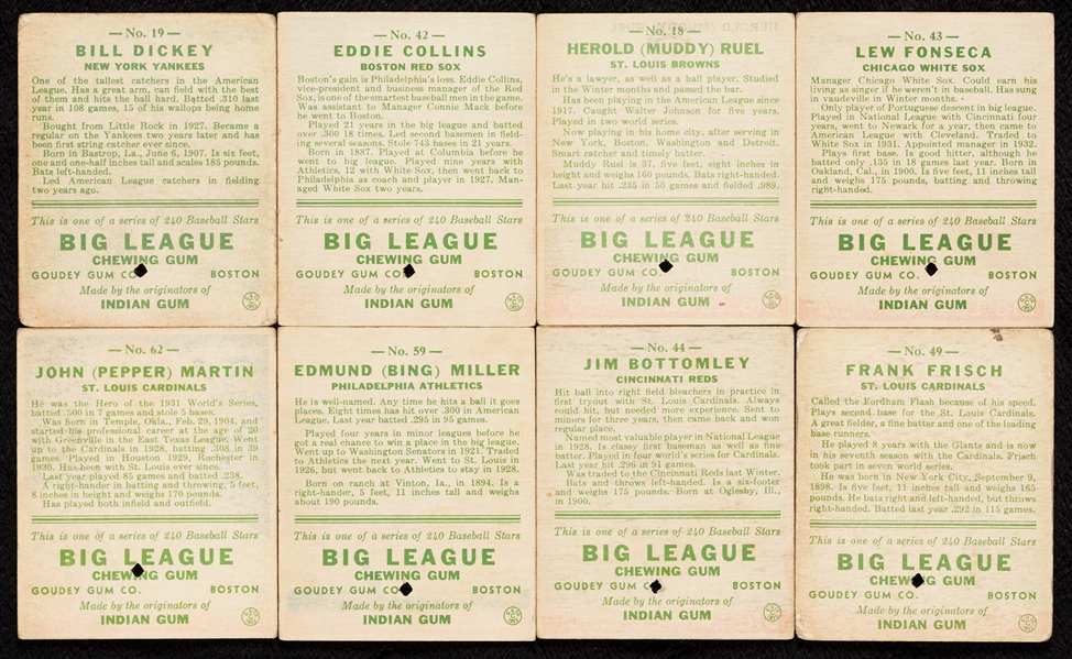 1933 Goudey Baseball Group, Five HOFers, Plus Two Sport Kings (14)