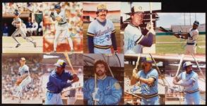 1982 Milwaukee Brewers AL Champs Signed 8x10 Photo Collection (36)