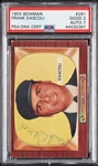 Frank Dascoli Signed 1955 Bowman No. 291 PSA 2 (AUTO 7)