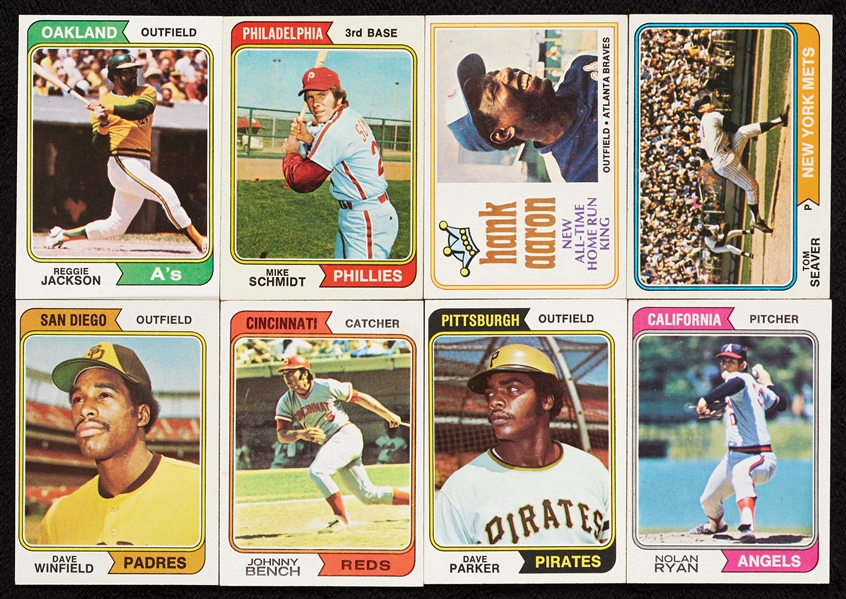 1974 Topps Baseball Complete Set, Plus Traded, Some Extras (716)