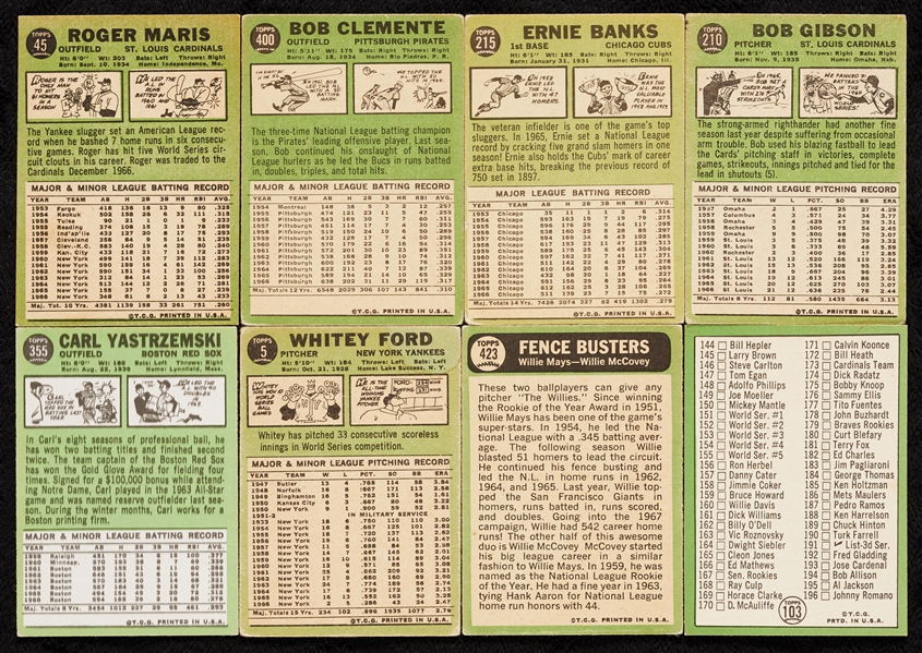 1967 Topps Baseball Partial Set With Extras (approx. 540)