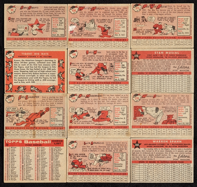 1958 Topps Baseball Partial Set With HOFers (343)