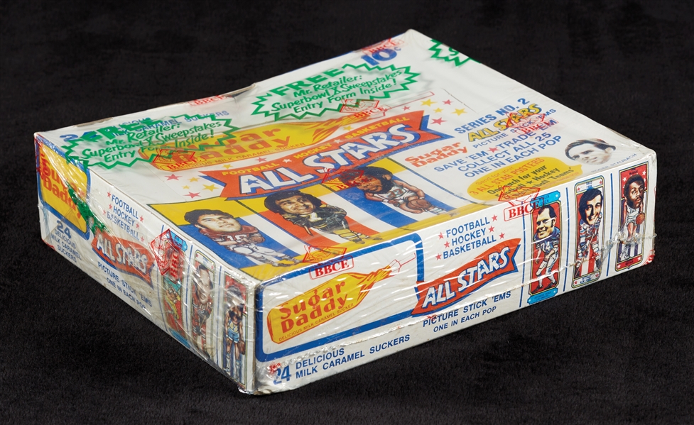 1974-75 Nabisco Sugar Daddy Factory-Sealed Box (24) (BBCE)