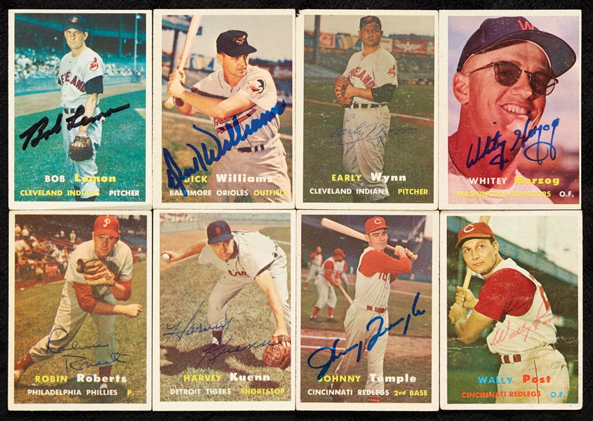 Signed 1957 Topps Baseball Group (93)