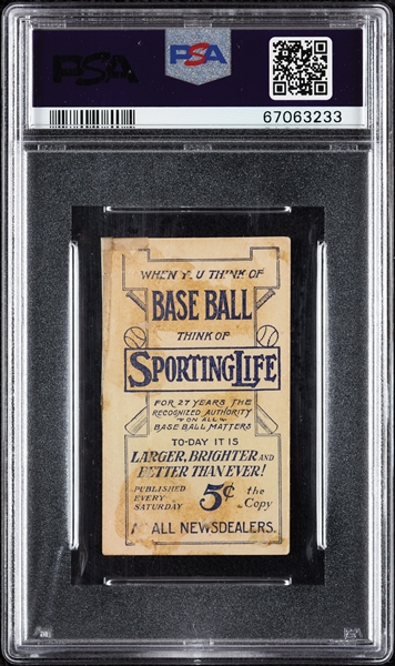 1911 M116 Sporting Life Ty Cobb Pastel Background PSA 1