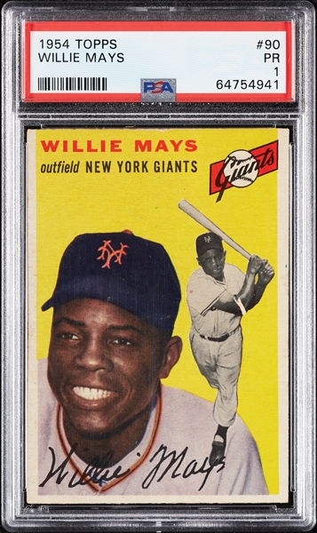 1954 Topps Willie Mays No. 90 PSA 1