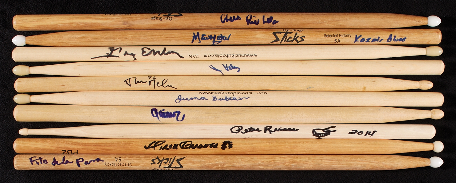 Rock N' Roll Signed Drum Stick Collection (9)