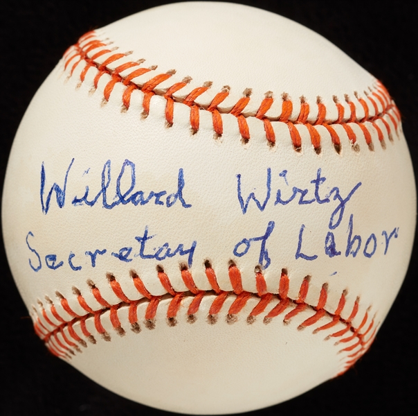 Willard Wirtz (JFK Cabinet) Single-Signed OAL Baseball (PSA/DNA)