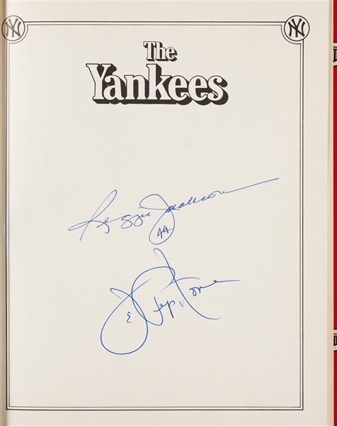 Reggie Jackson & Joe Pepitone Signed The Yankees Book