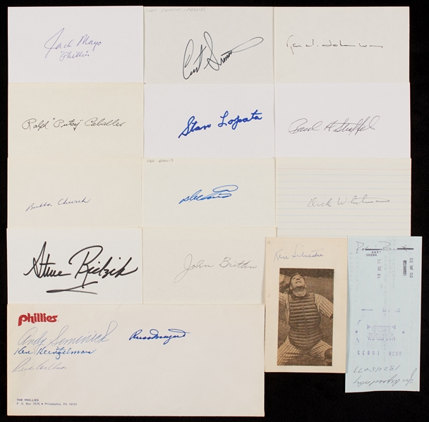 1950 Phillies Whiz Kids Signed Group (14)