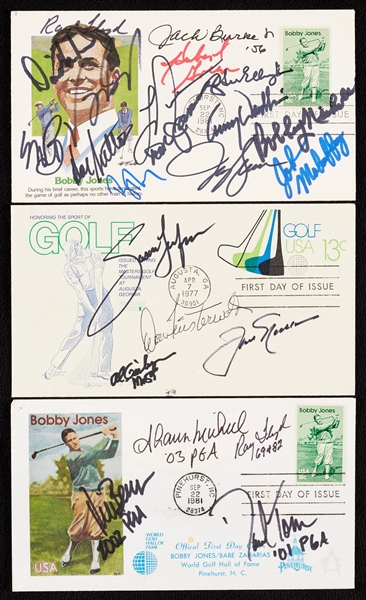 PGA Winner Multi-Signed FDC Trio with Nicklaus (3)