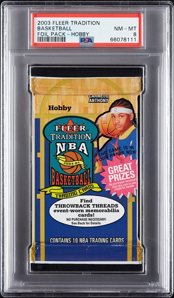 2003 Fleer Tradition Basketball Hobby Foil Pack (Graded PSA 8)