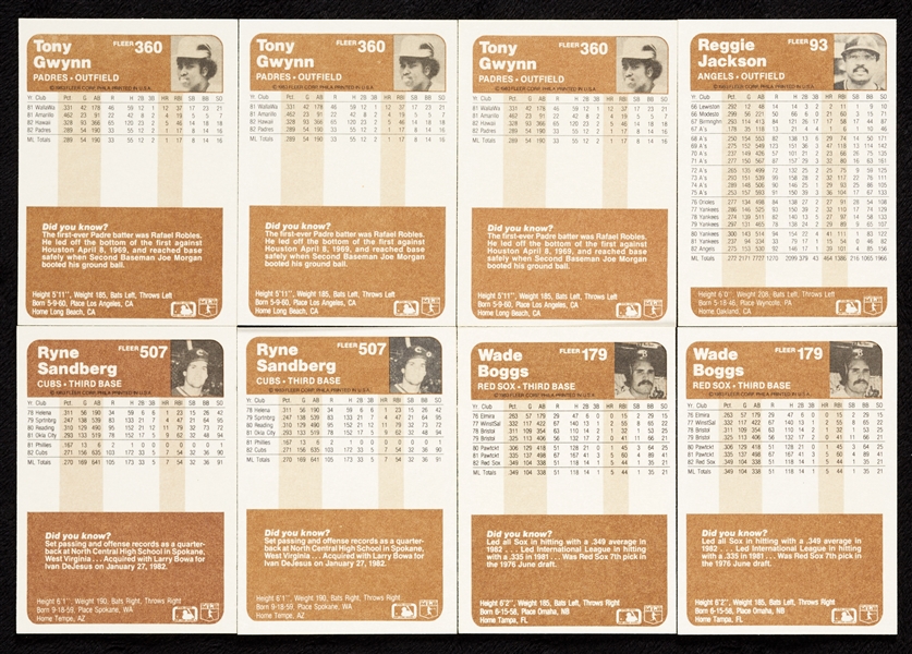 1983 Fleer Baseball High-Grade Complete Sets (10)
