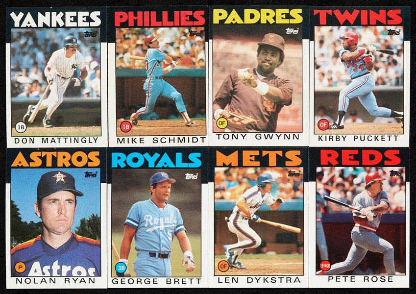 1986 Topps Baseball High-Grade Complete Sets (10)
