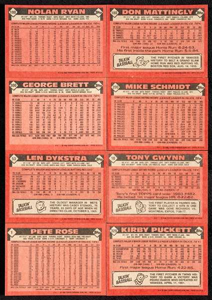 1986 Topps Baseball High-Grade Complete Sets (10)