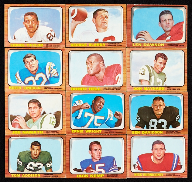 1966 Topps Football Partial Set With HOFers (78)