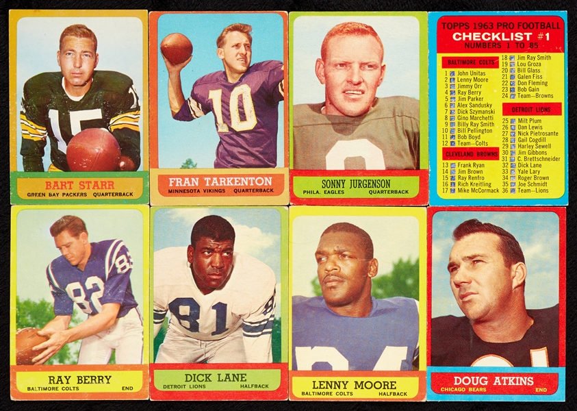 1957, 1963 and 1967 Topps Football Group, 31 HOFers (205)