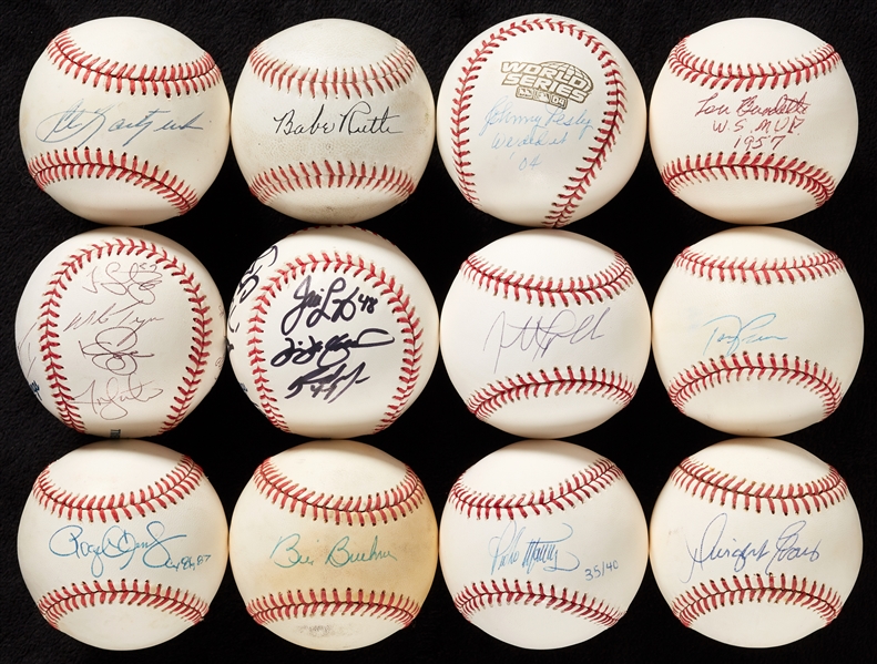 Signed Baseball Group with Pedro Martinez, Roger Clemens (11)