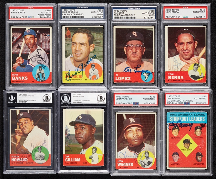 Signed 1963 Topps Baseball Collection (273)
