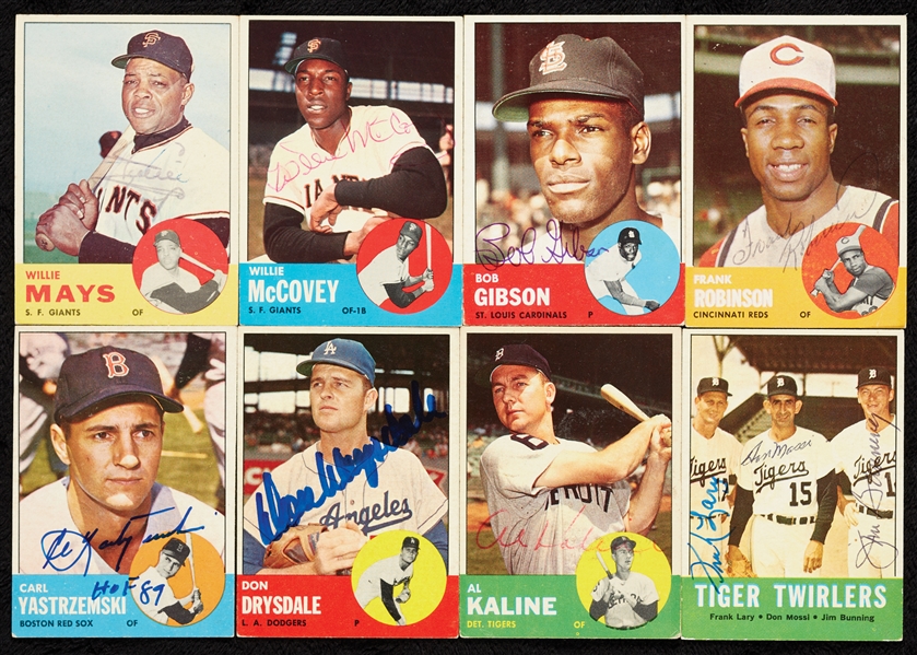 Signed 1963 Topps Baseball Collection (273)