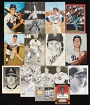 HOFer Signed Small Photo, Postcard & Trading Card Group (27)