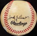 Pee Wee Reese & Judy Johnson Dual-Signed ONL Baseball (JSA)
