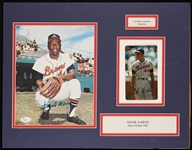 Hank Aaron Signed 8x10 Photo Matte Display (JSA)