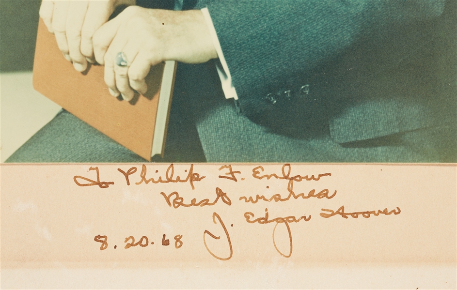 J. Edgar Hoover Signed 8x10 Photo (BAS)