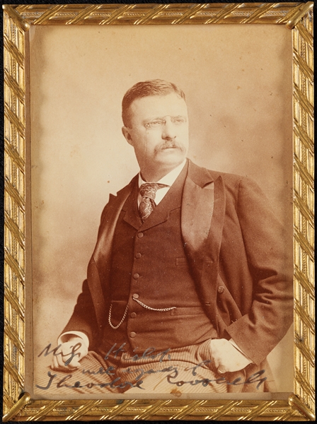Teddy Roosevelt Signed 4x5 Framed Photo (BAS)