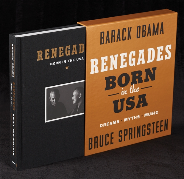Barack Obama & Bruce Springsteen Signed Renegades Born in the USA Book (BAS)