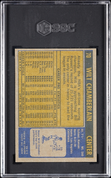 1971 Topps Wilt Chamberlain No. 70 SGC 7