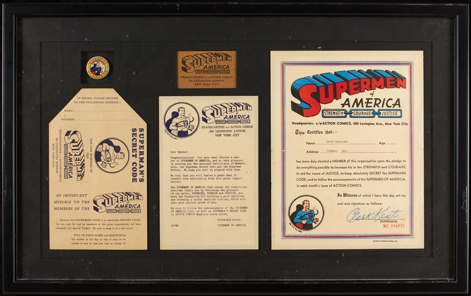 1941 Supermen of America Ephemera Display (6)