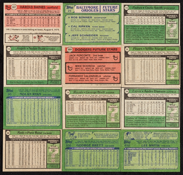1979, 1981 and 1982 High-Grade Topps Baseball Sets (3)