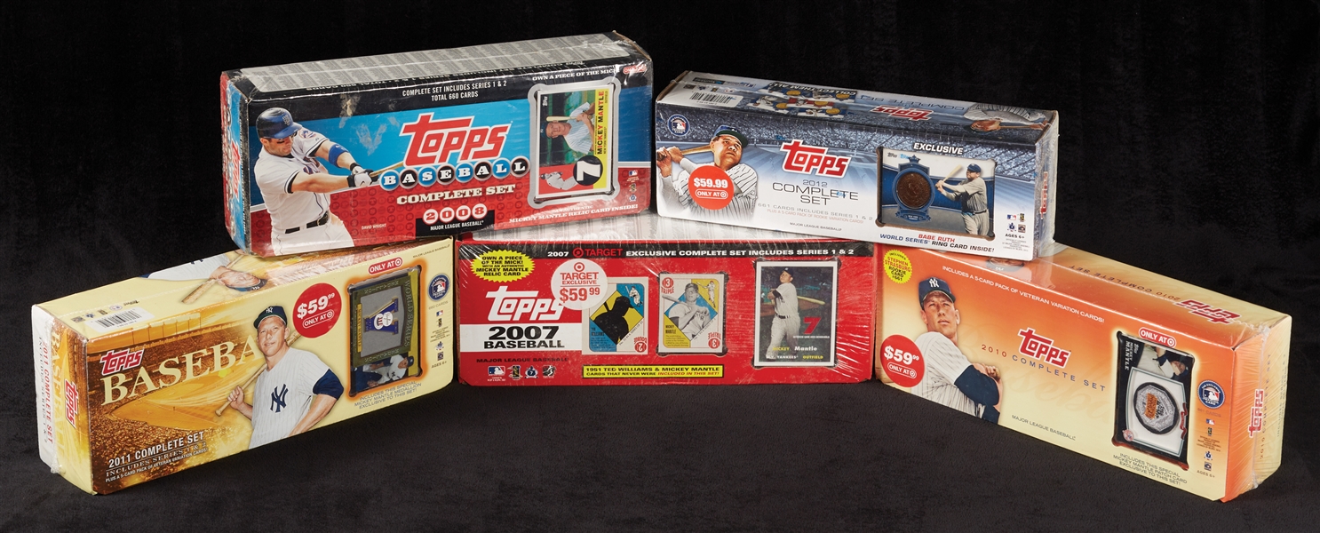 2007-2112 Topps Baseball Factory Sets – With Bonuses - in Original Cellophane (5)