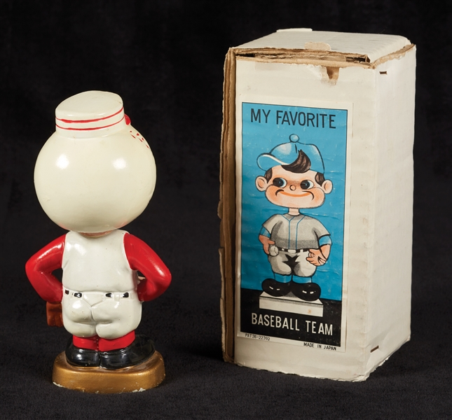 1967 Cincinnati Reds Bobbin Head Doll With Original Box