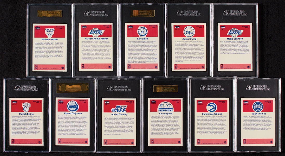 1986 Fleer Stickers SGC-Graded Complete Set (12)