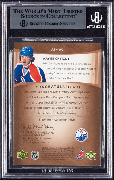 2014 Leaf Best of Hockey Wayne Gretzky Artifacts Autofacts Copper (18/75) (BAS)