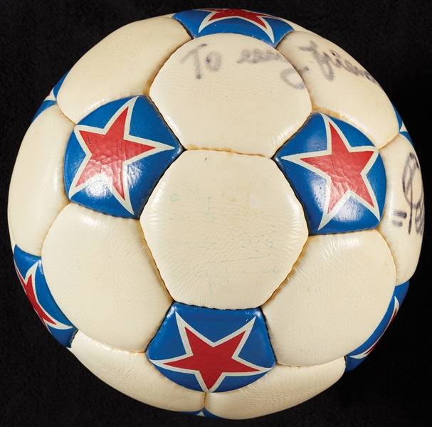 Pele Signed 1976 New York Cosmos Ball (BAS)