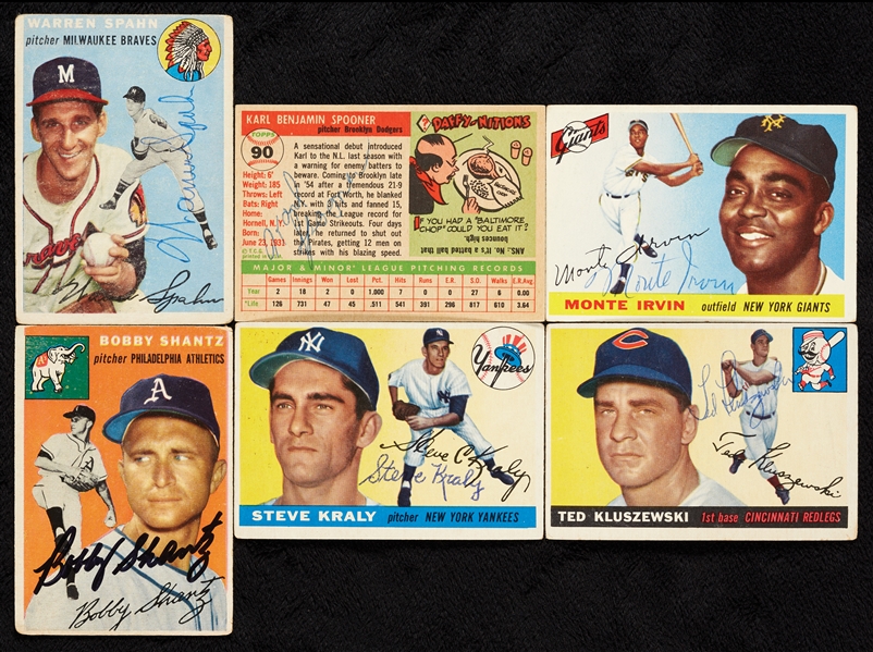 Signed 1950-1955 Topps/Bowman Baseball Card Group (37)