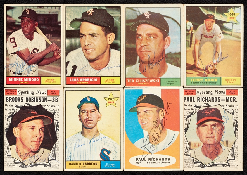 Signed 1961 Topps Baseball Card Collection (103)