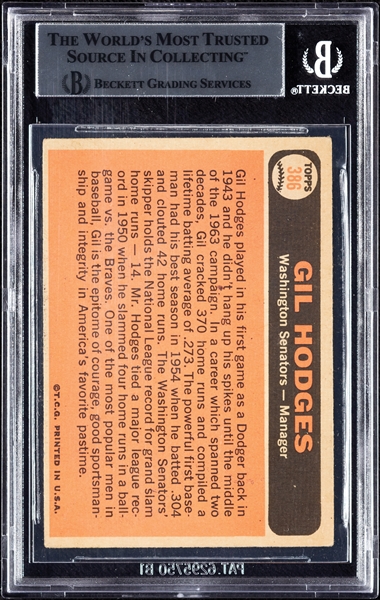 Gil Hodges Signed 1966 Topps No. 386 (BAS)