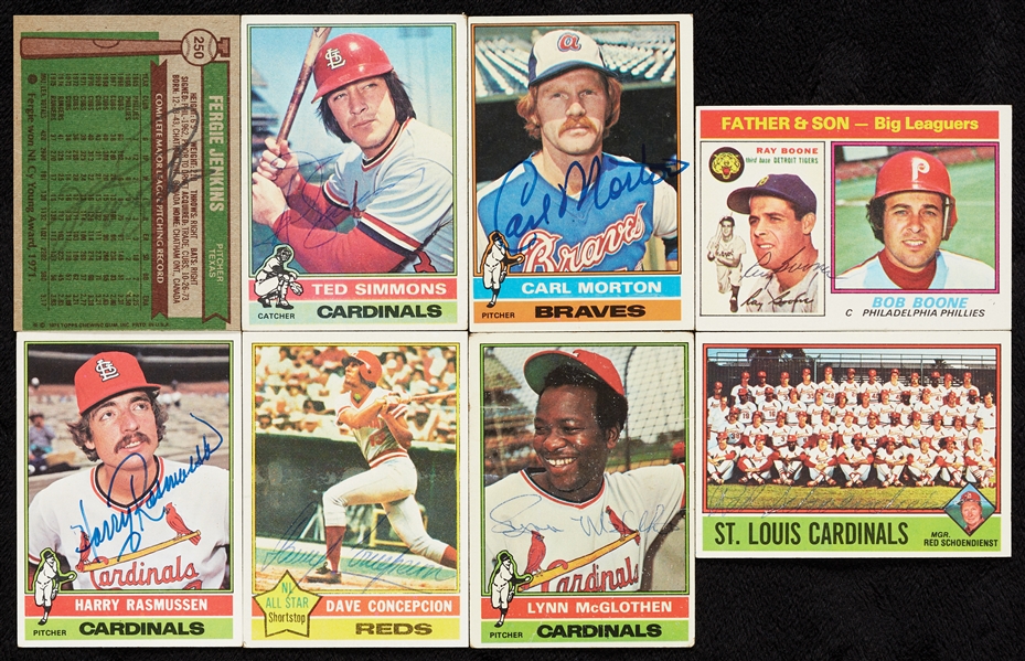 Signed 1976 Topps Baseball Card Collection (172)