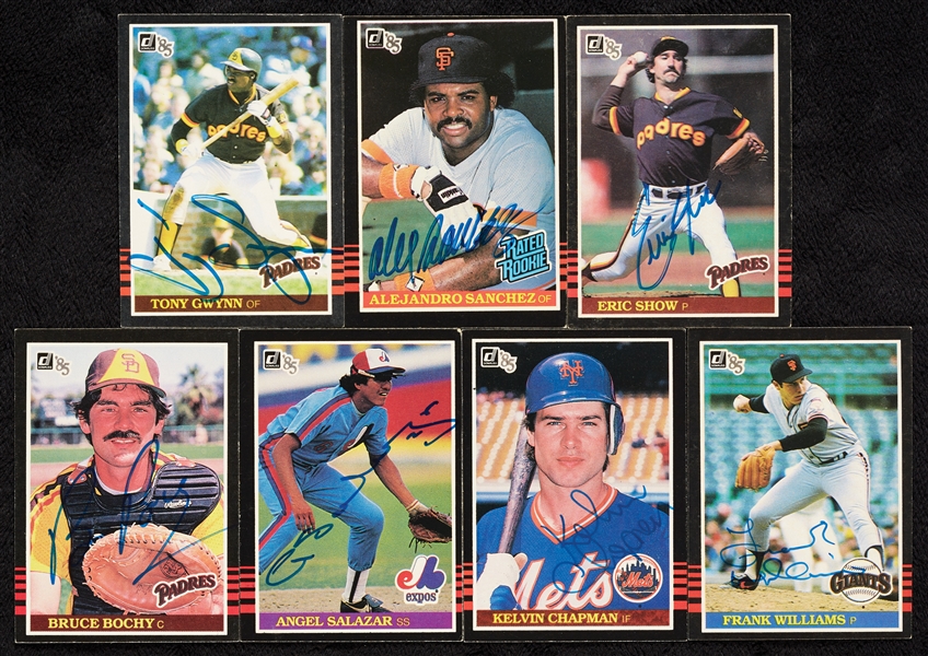 Signed 1985 Donruss Baseball Card Collection (173)