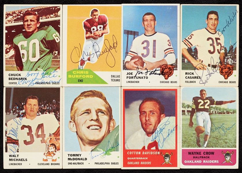 Signed 1960-1963, In Action Fleer Football Card Group (76)