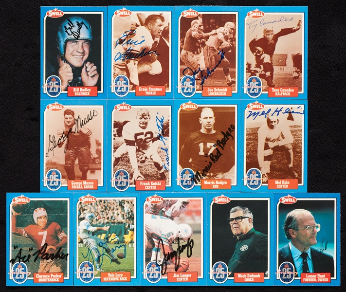 Signed 1988 Swell Football Greats Card Group (13)