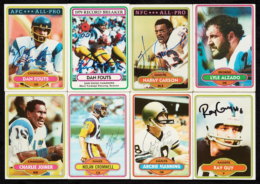 Signed 1980 Topps Football Card Group (138)
