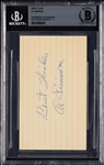 Al Simmons Signed 3x5 Index Card (Graded BAS 9)